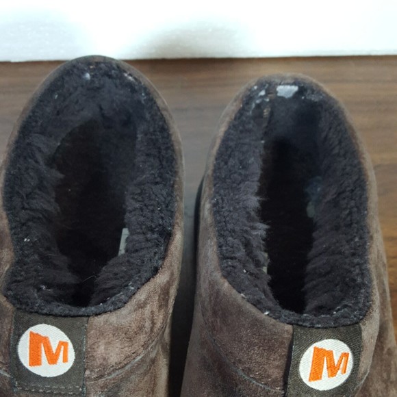 Merrell Primo Chill Chocolate Suede Slides Clogs J63258 Womens Sz 7 - Picture 4 of 8